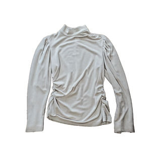 A.L.C. Women's Blouse Sz 10 Pale Pink Velour Zippers Sleeve